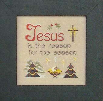 Lil' Britters He's The Reason X Stitch Pattern #LB11 4" x 4"/10 cm x 10 cm